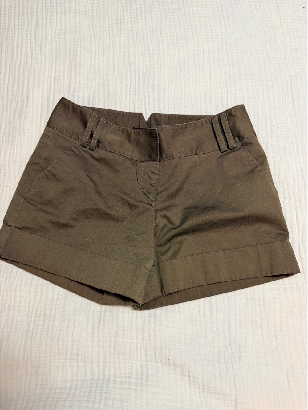 Express Women's Brown Cotton Blend Shorts Size 6